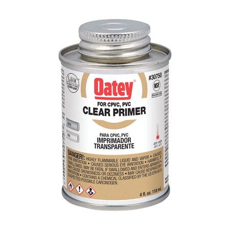 Oatey Primer Pvc Clear 4Oz 30750